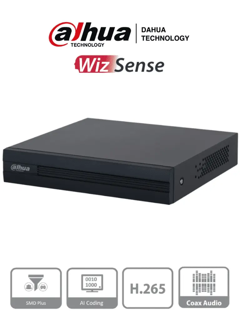 DAHUA XVR1B04-I -DVR de 4 Canales 1080p Lite con tecnología WizSense y Cooper-I