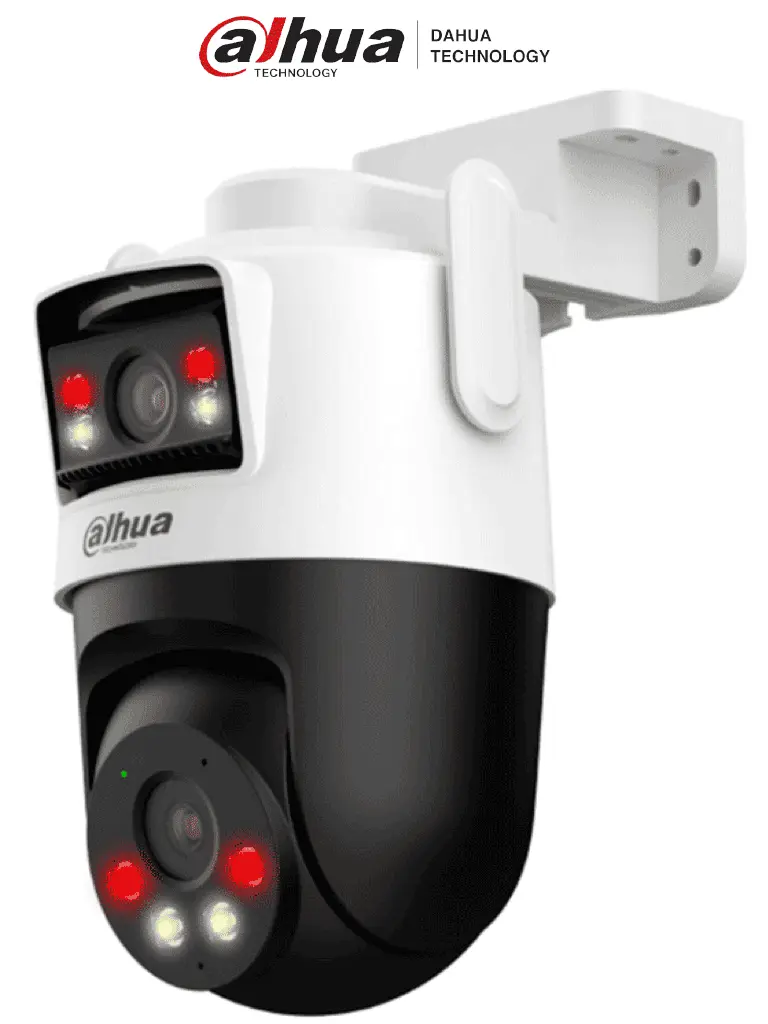 DAHUA IPC-WPT1339DD-SW-3E2-PV -Cámara IP PT Wifi Dual de 6 MP/ Dos lentes de 3 MP cada uno (fijo y PT)