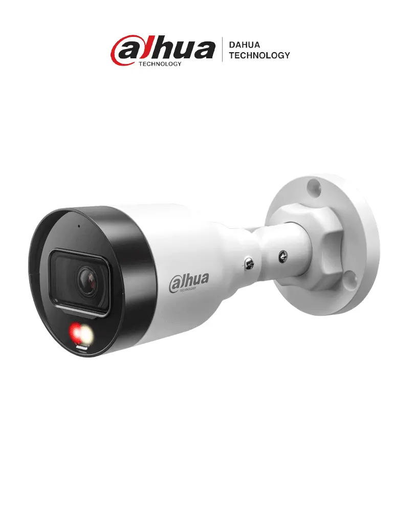 DAHUA DH-IPC-HFW1239S1-A-IL- Cámara IP Bullet con Iluminador Dual de 2 Megapixeles/ Lente de 2.8mm/ 103 Grados de Apertura/ Micrófono Integrado/ H.265+/ 15 Metros de Luz Visible/ IP67/ PoE/ DWDR/