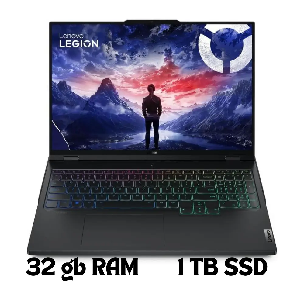 Lenovo Legion 9 – Laptop Gaming 16″ 3.2K 165Hz, Intel Core i9-14900HX, 32GB RAM, 1TB SSD, NVIDIA GeForce RTX 4090 16GB, Windows 11, Carbon Black