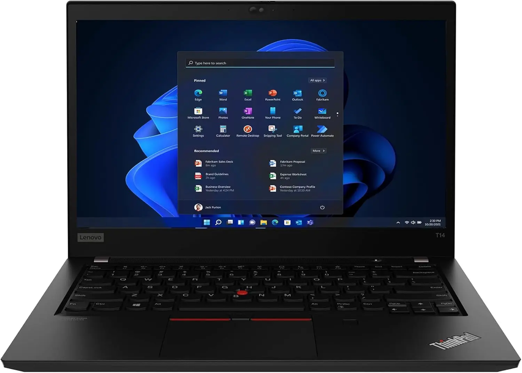 Lenovo ThinkPad T14 Gen 2 20W000C8US | 1920x1080 | 11th Gen Intel Core i7-1165G7 @ 2.80GHz | 16 GB DDR4 | 256 GB SSD NVMe | Microsoft Windows 11 Pro | BLACK | BL | CAM, FPR (CTO)