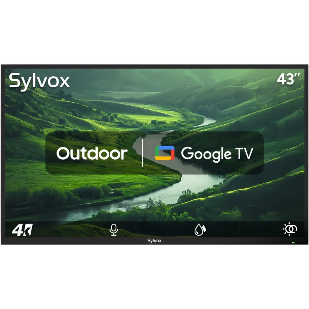 Patio 43" Outdoor TV OT43B1KHGB – Pantalla para Exteriores Partial Sun, 700 nits, Google TV, Resistente al Clima – Nuevo