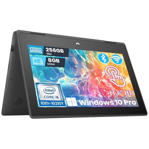 HP ProBook x360 11 G6 EE 11.6" Touchscreen Convertible 2 in 1 Notebook - FHD - 1920 x 1080P - Intel Core i5 10th Gen i5-10210Y Quad-core (4 Core) 1 GHz - 8 GB Total RAM - 128 GB SSD W11 PRO- Chalkboard Gray