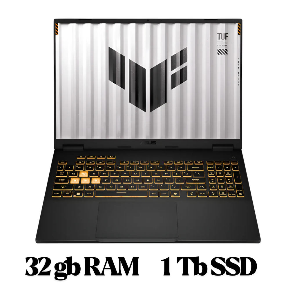 Laptop Gamer ASUS TUF Gaming A16 | 16″ (FHD) 165 Hz | AMD Ryzen 9 270 | NVIDIA GeForce RTX 5070 | 32 GB DDR5‑5600 | 1 TB SSD NVMe | Windows 11 Home | Teclado en Inglés | FA608UP-A16.R95070