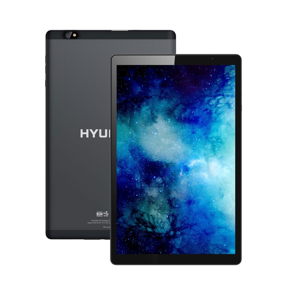 Hyundai HYtab Plus 10WB2, 10.1" HD IPS, Quad-Core Processor, Android 13, 4GB RAM, 64GB Storage, 5MP/8MP, Includes Stylus Pen, Earbuds and Screen Protector - Space Gray