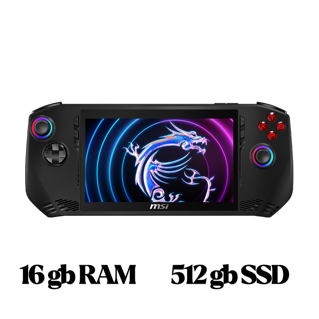 MSI Claw A1M-051US – Consola Portátil Gamer 7″ FHD 120Hz, Intel Core Ultra 7-155H, 16GB RAM, 512GB SSD, Windows 11, Thunderbolt 4, Color Negro