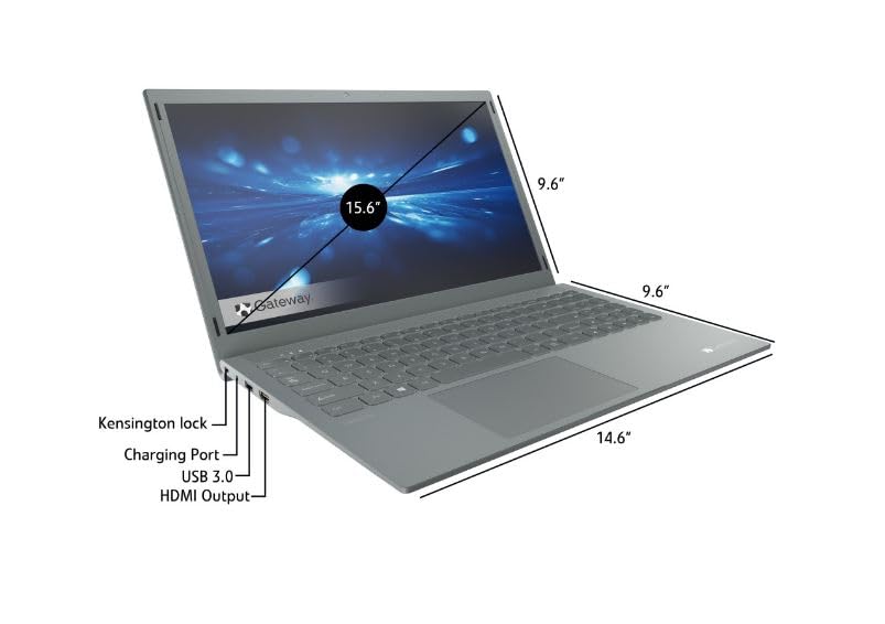 Gateway Ultra Slim 15.6″ – Laptop Full HD, Intel Pentium Silver Quad Core, 4GB RAM, 128GB SSD, Audio THX™, HDMI, Windows 10 S
