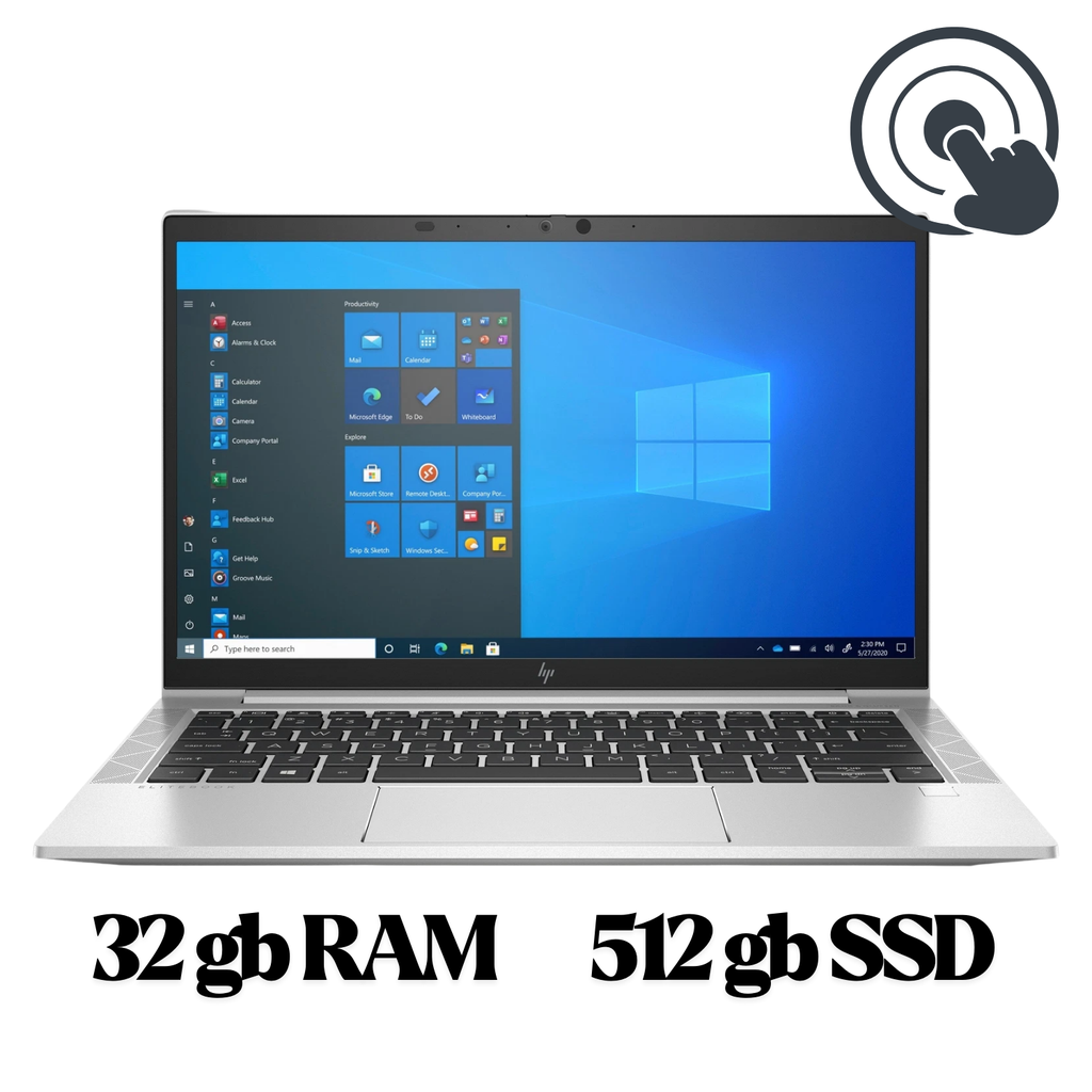 HP EliteBook 830 G8 – Laptop Táctil 13.3″ FHD, Intel Core i7-1185G7, 32GB RAM, 512GB SSD, Windows 11 Pro, Silver