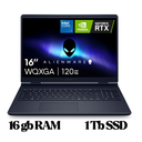Alienware 16 Aurora Laptop AC16250-16 pulgadas 16:10 WQXGA, Intel Core 7-240H Series 2, 16GB DDR5 RAM, 1TB SSD, NVIDIA GeForce RTX 5060 8GB GDDR7, Windows 11 Home, servicio in situ - Azul