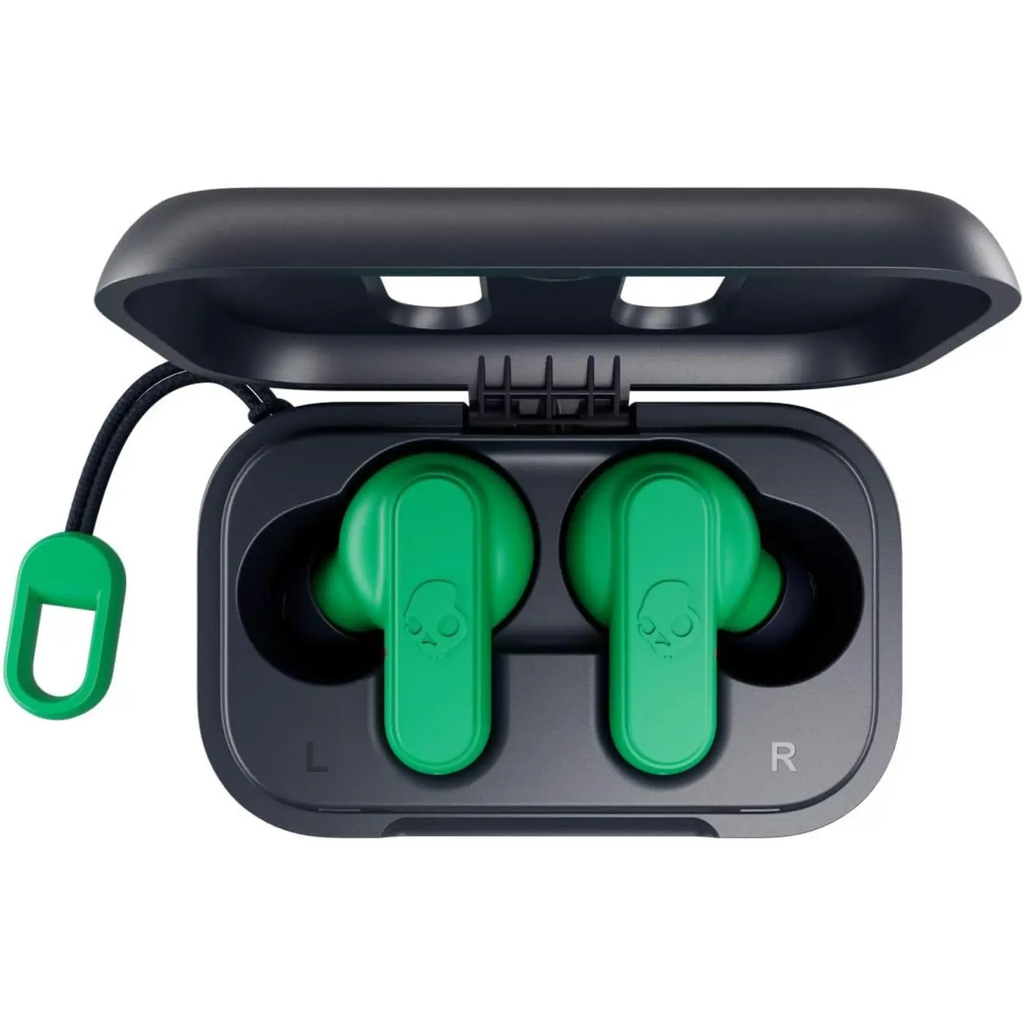 Skullcandy Dime Auriculares In-Ear Inalámbricos, 12 h de Autonomía, Micrófono, Compatibles con iPhone Android y Dispositivos Bluetooth, - DARK BLUE/GREEN