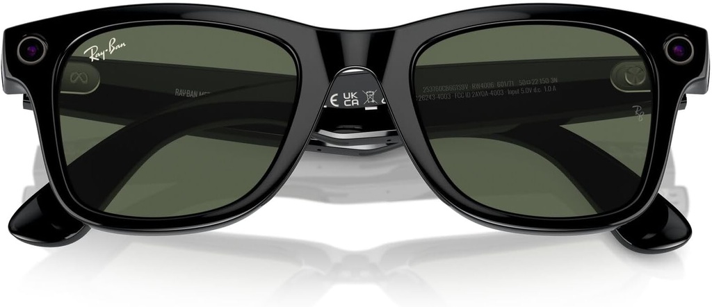 Ray-Ban | Meta Smart Glasses, Wayfarer color negro  G-15 (rw 4006)