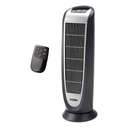 Lasko 1500W Ceramic Tower Space Heater with Digital Display and Remote Control, 5160, Black/Silver