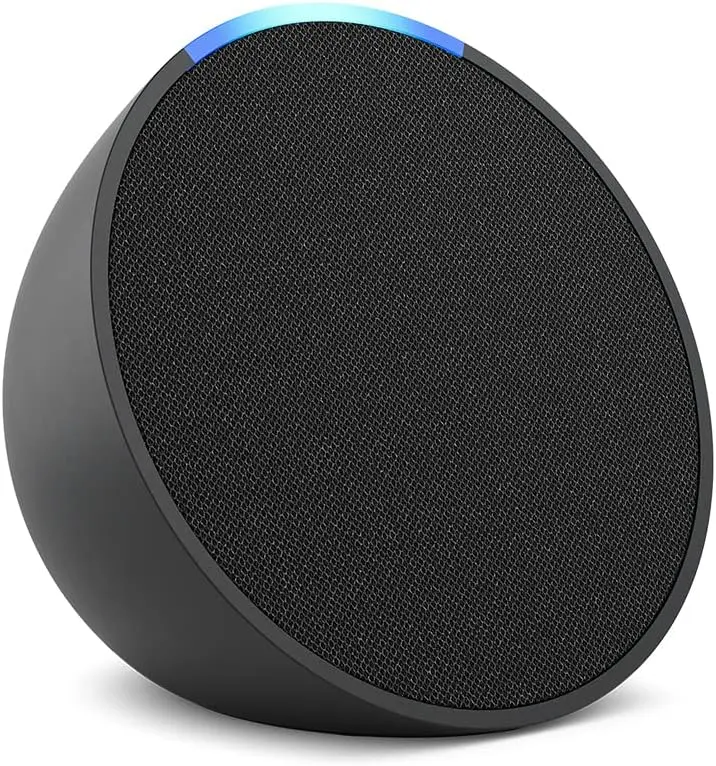 Open Box Amazon Echo Pop | Bocina inteligente y compacta con sonido definido y Alexa | Negro | UPC: 840268907235