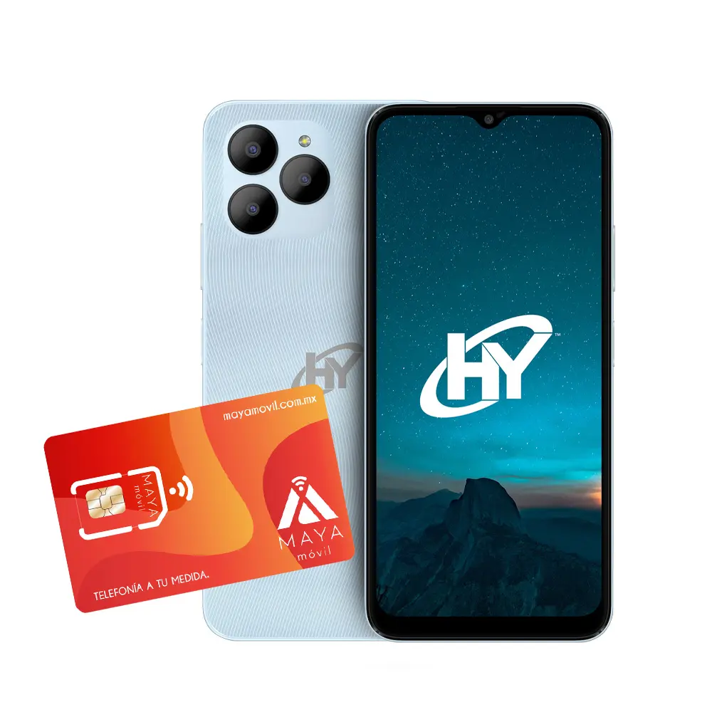 Smarphone HYLine Plus - Azul + SIMM Maya Móvil Eco 2GB por 30 días