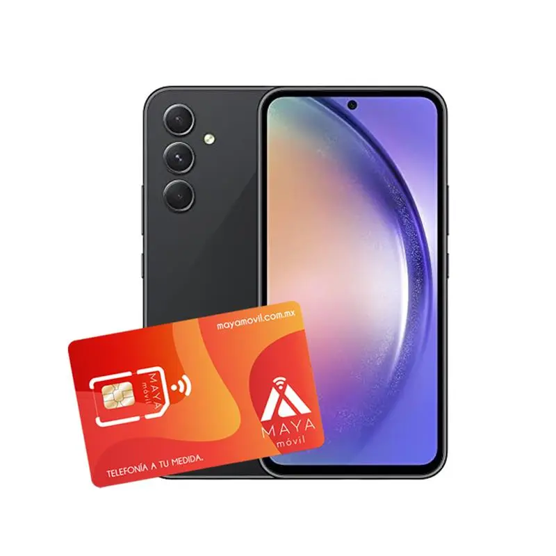 Reacondicionado-Samsung A54 6GB 128GB Negro Grado A + SIM Maya Móvil 2GB