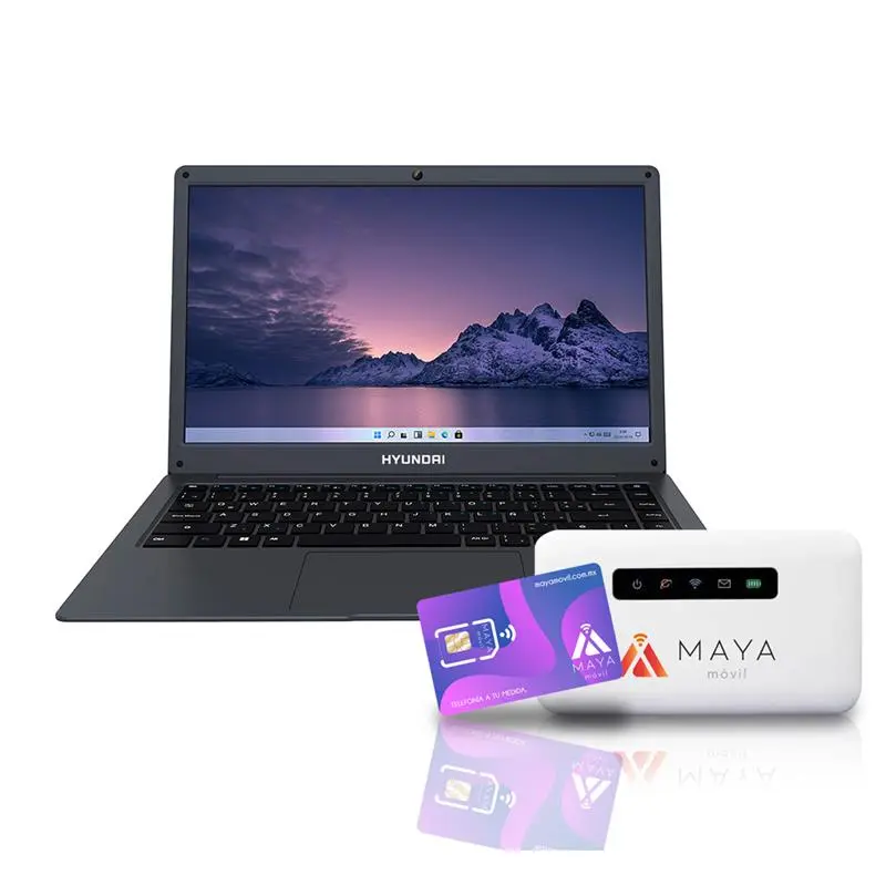 Laptop HYbook Plus - Negro + MIFI Maya Móvil con 10GB por 30 días