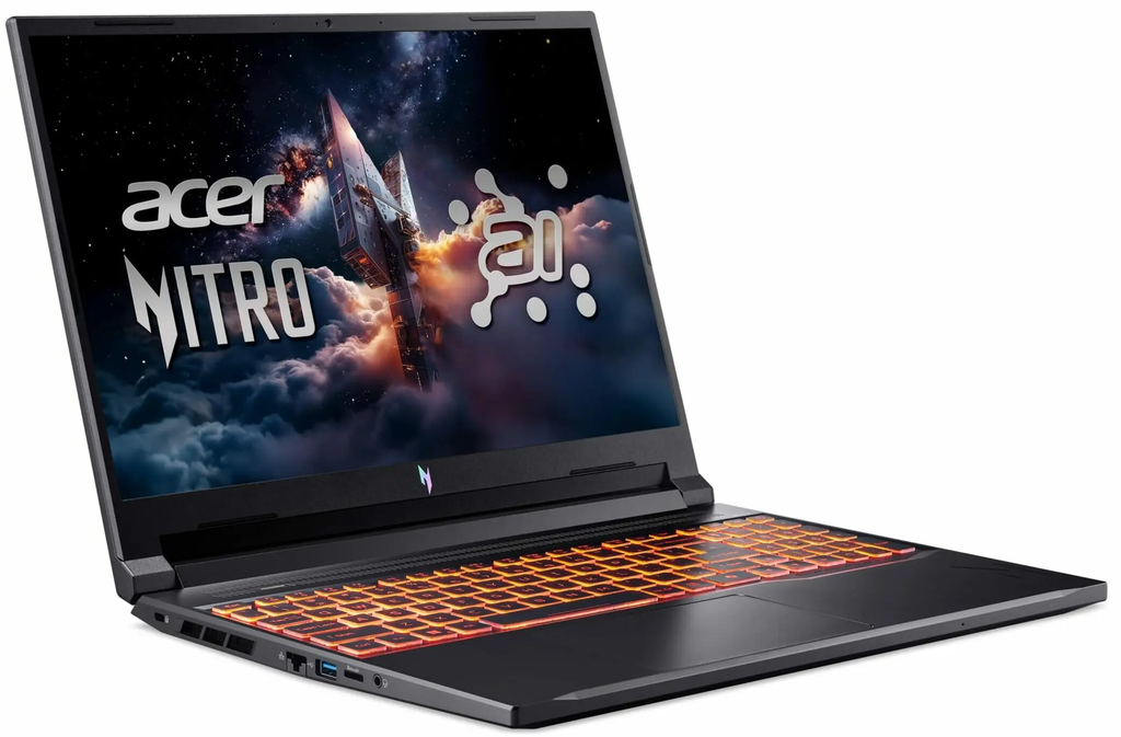 Acer NITRO V 16 ANV16-42-R309 GAMING AMD Ryzen™ 5 240 512GB SSD 16GB 16" (1920x1200) 180Hz WIN11 NVIDIA® RTX 5050 8192MB OBSIDIAN BLACK Backlit Keyboard