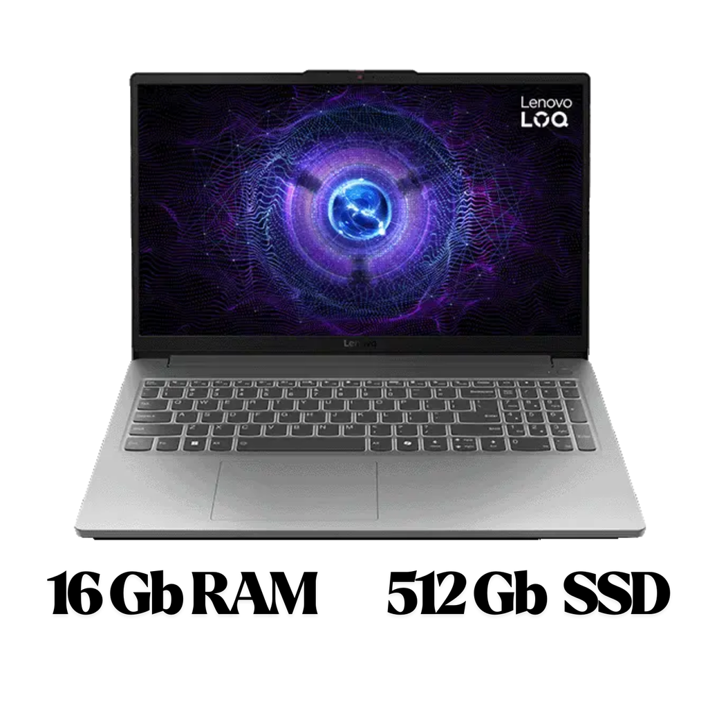 Lenovo LOQ Essential – Laptop Gamer 15.6″ FHD IPS, Intel Core i5-12450HX, 16GB RAM, 512GB SSD, NVIDIA GeForce RTX 3050, Windows 11 Home, Luna Grey