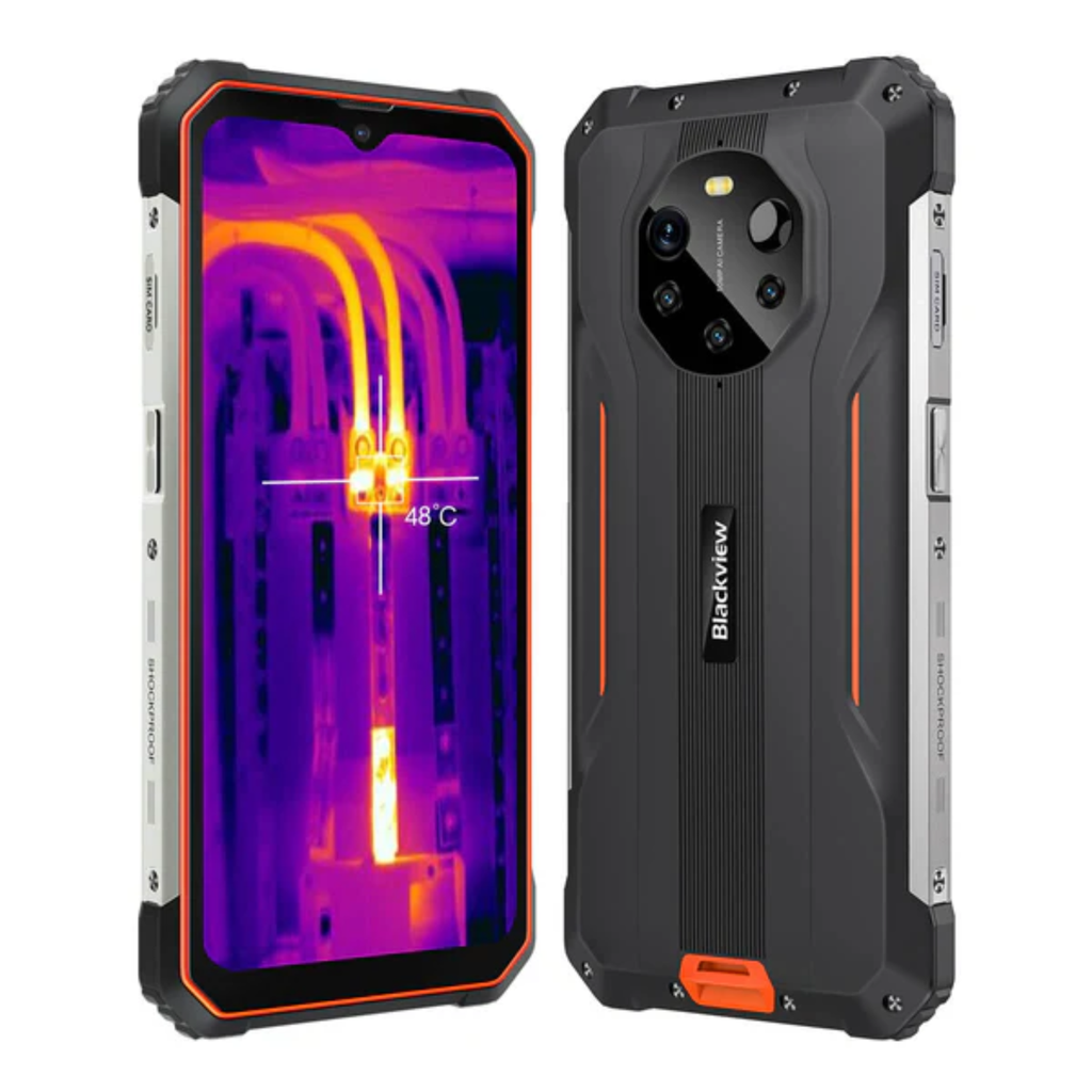 Blackview BL8800 Pro – Smartphone Rugerizado 6.58″ FHD+ 5G, 8GB RAM, 128GB, Cámara Térmica FLIR, Dual SIM, Android, Color Naranja