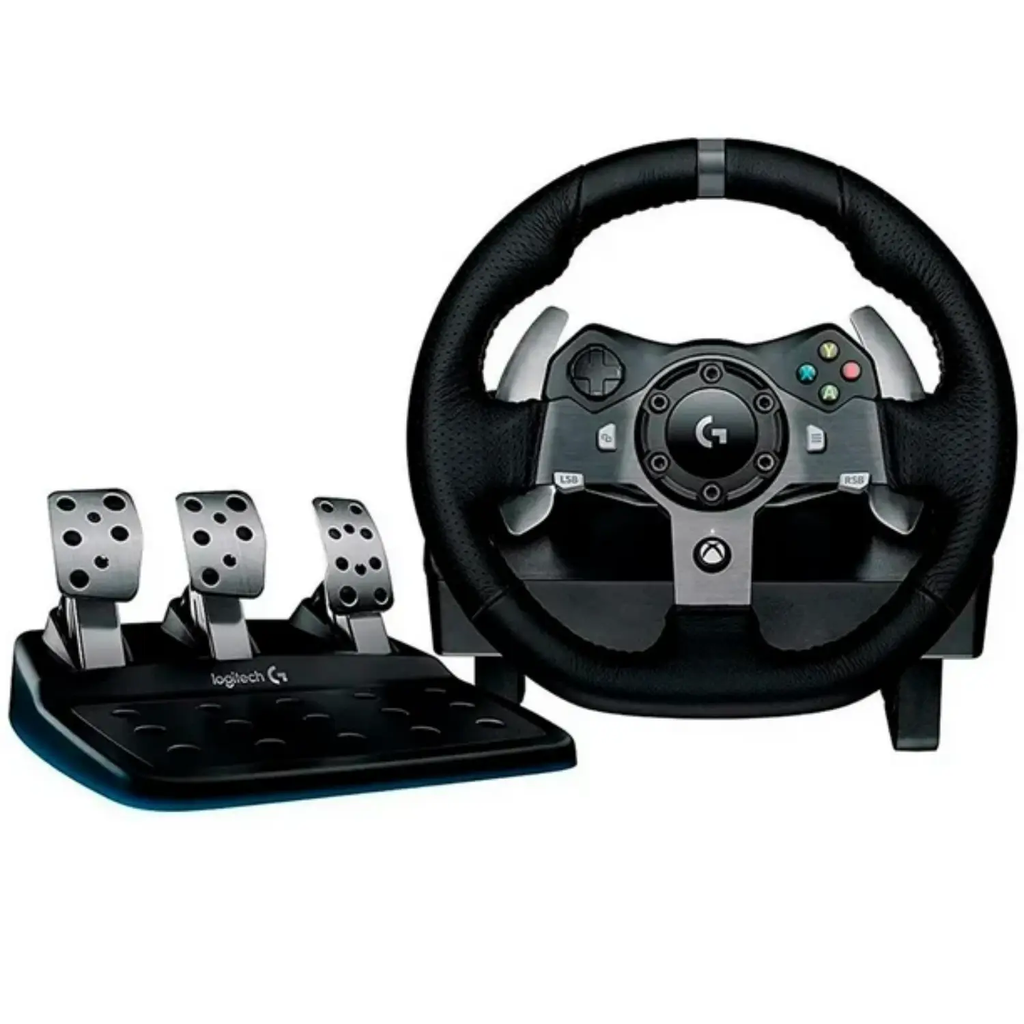 Logitech G920 Driving Force – Volante de Carreras para Xbox One, Xbox Series y PC, Force Feedback, Doble Motor, Pedales Incluidos (Nuevo)