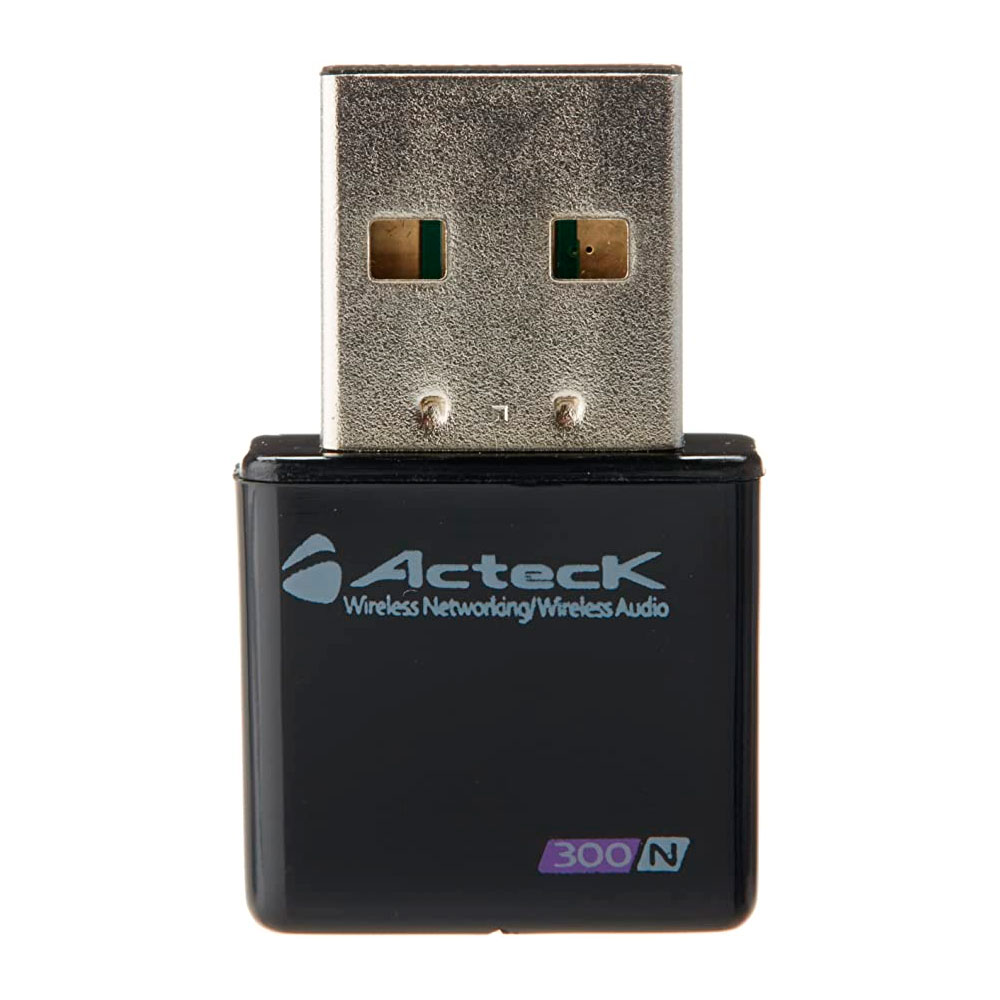 Mini Adaptador de Red USB Acteck  LKAD-403, Inalámbrico, 300 Mbit/s, 5dBi - Negro