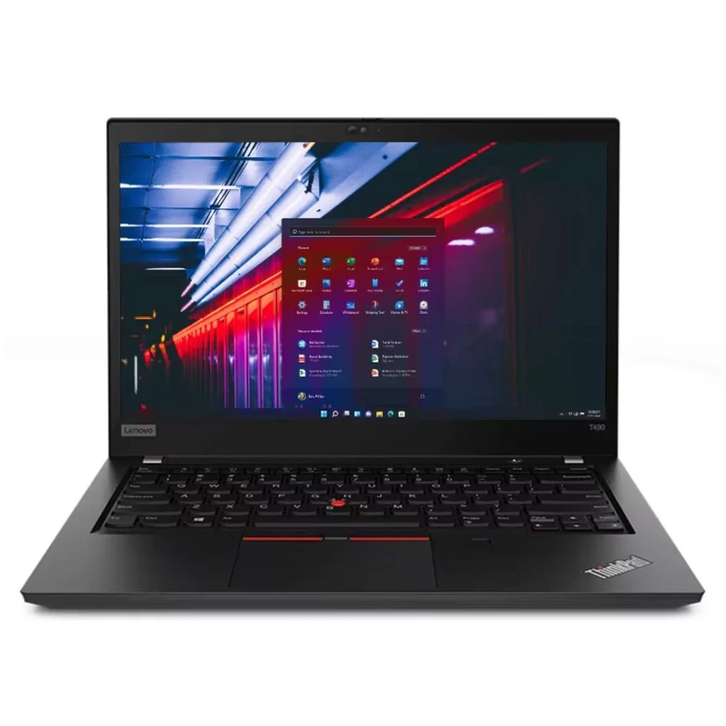 Refurbished - Lenovo ThinkPad T490 Laptop | 1920x1080 | Intel Core i5-8365U | Integrated GPU | 8 GB DDR4 | 256GB SSD | Microsoft Windows 11 Pro | BLACK | Webcam (CTO) *Grade A*