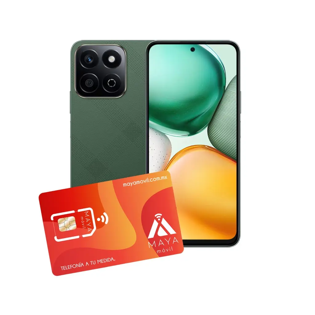 Honor X7C 8GB Ram 256GB, Verde + SIM Maya Móvil Eco 2GB por 30 días