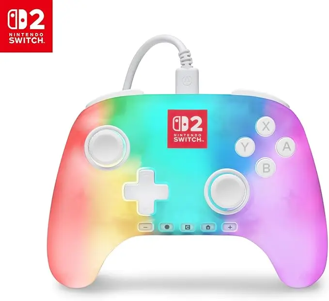PowerA Advantage Wired Controller for Nintendo Switch 2 with Lumectra - White