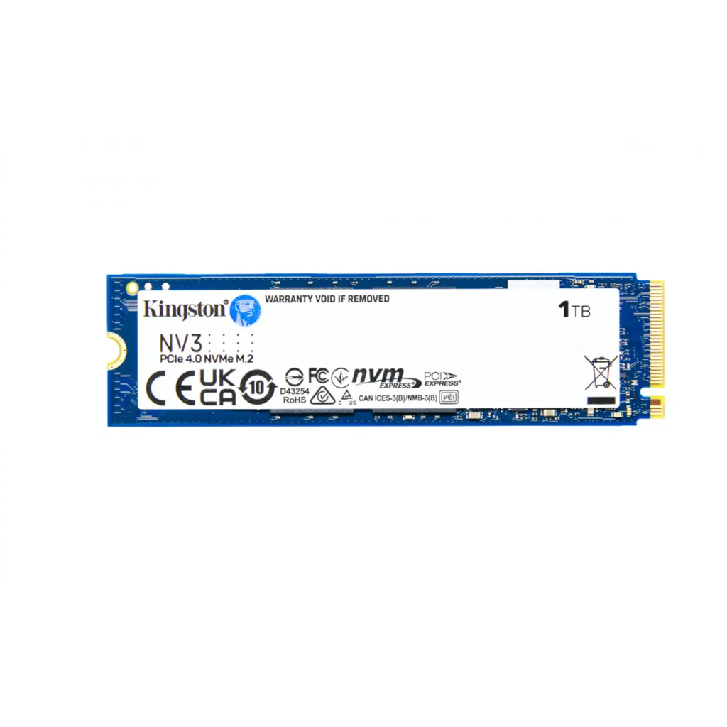 Kingston NV3 SNV3S 1TB – SSD NVMe PCIe 4.0 M.2, 6000MB/s Lectura, 4000MB/s Escritura, Alto Desempeño para PC y Laptop