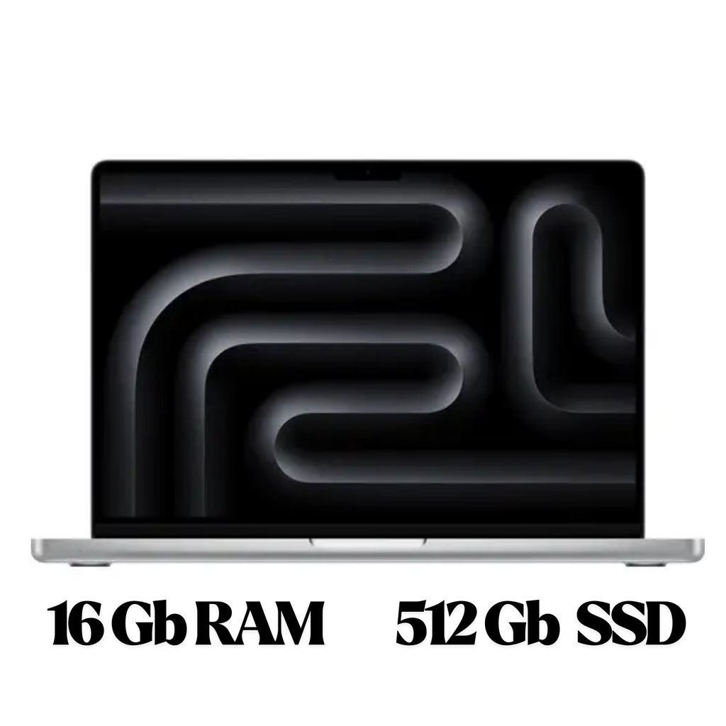 Apple MacBook Pro, 14´´, M4, CPU de 10 núcleos, GPU de 10 núcleos, RAM 16 GB, SSD 512 GB, Plata