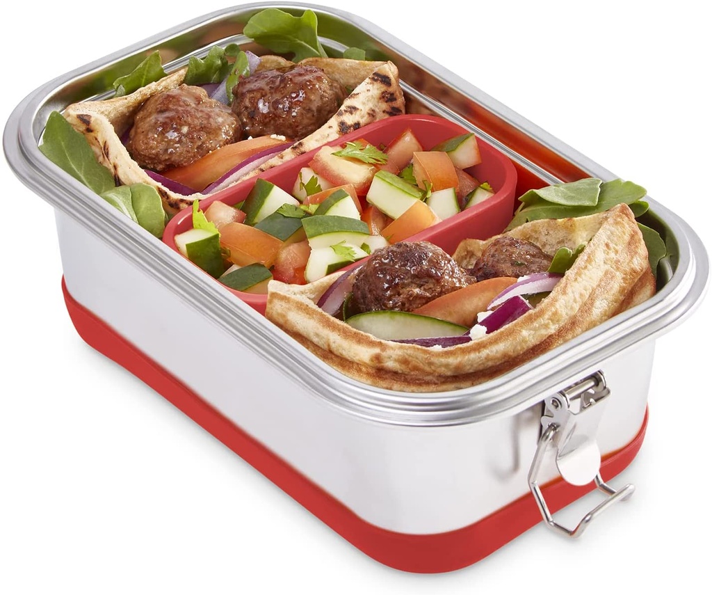 Lonchera Portátil Dash | Acero Inoxidable | Color Rojo