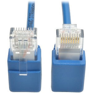 Tripp Lite Cable Patch Cat6 UTP Moldeado sin Enganches en Ángulo a la Derecha RJ-45 Macho - RJ-45 Macho, 61cm -Azul
