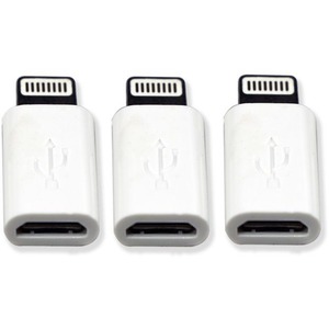 VisionTek Micro USB to Lightning Adapter White - 3 Pack
