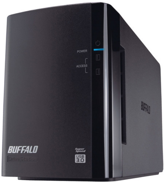 Sistema de almacenamiento DAS Buffalo DriveStation Duo HD-WH8TU3/R1 - 2 x Total de compartimientos - 8 TB HDD - Conforme con normas TAA