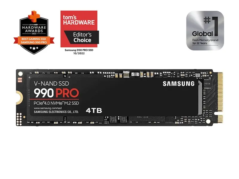 SAMSUNG MZ-V9P4T0B/AM 4TB PCIe 4.0 NVMe™ M.2 SSD 990 PRO