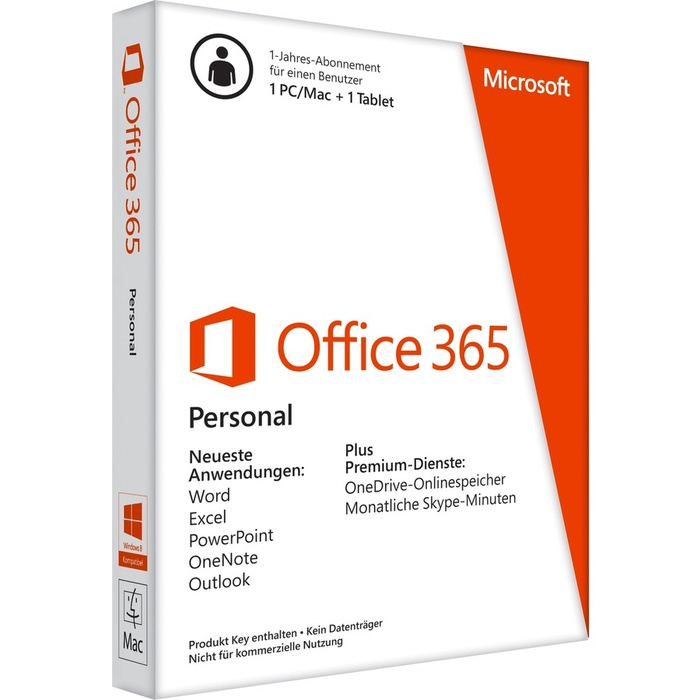 Microsoft Office 365 Personal Windows/Mac Español QQ2-00050 (Código de licencia en físico)