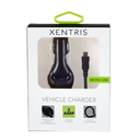 Cargador de Carro Xentris 2A Dual Micro USB Negro - Compacto y Seguro