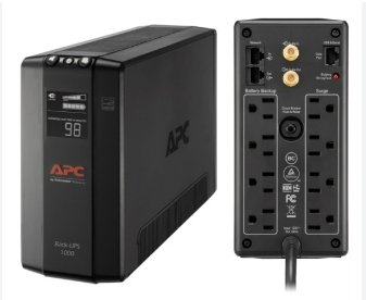 Open box APC UPS 1000VA UPS Battery Backup and Surge Protector, BX1000M Backup Battery Power Supply, AVR, Dataline Protection