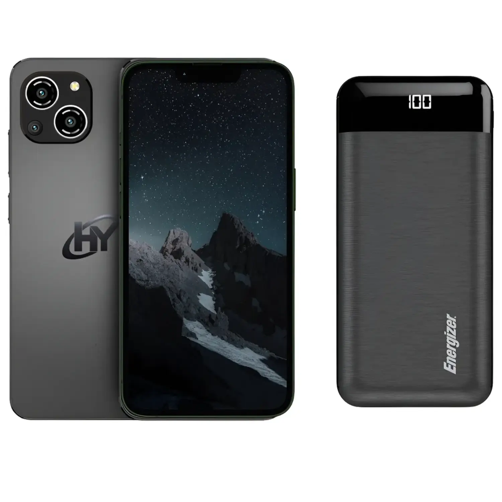 Celular HYLine Pro-X 8Gb, 256Gb 13MP/48MP, Android 13, Negro + Power Bank Energizer 10000mAh