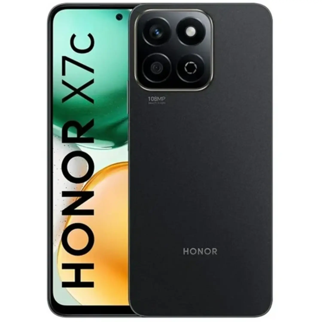 HONOR X7C Negro – Smartphone 6.74″ HD+, 256GB Almacenamiento, Triple Cámara, Batería de larga duración, Versión LATAM