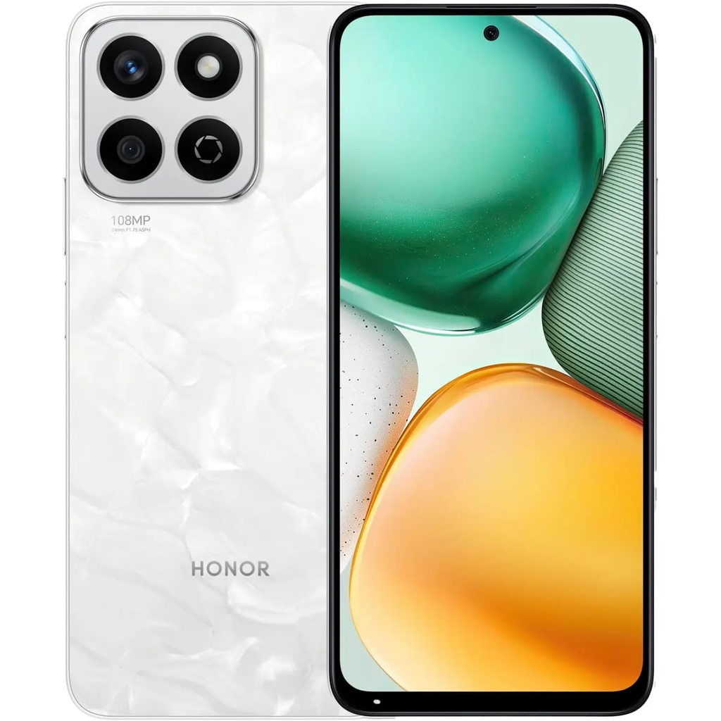HONOR X7C Blanco – Smartphone 6.74″ HD+, 256GB Almacenamiento, Triple Cámara, Batería de larga duración – Versión LATAM