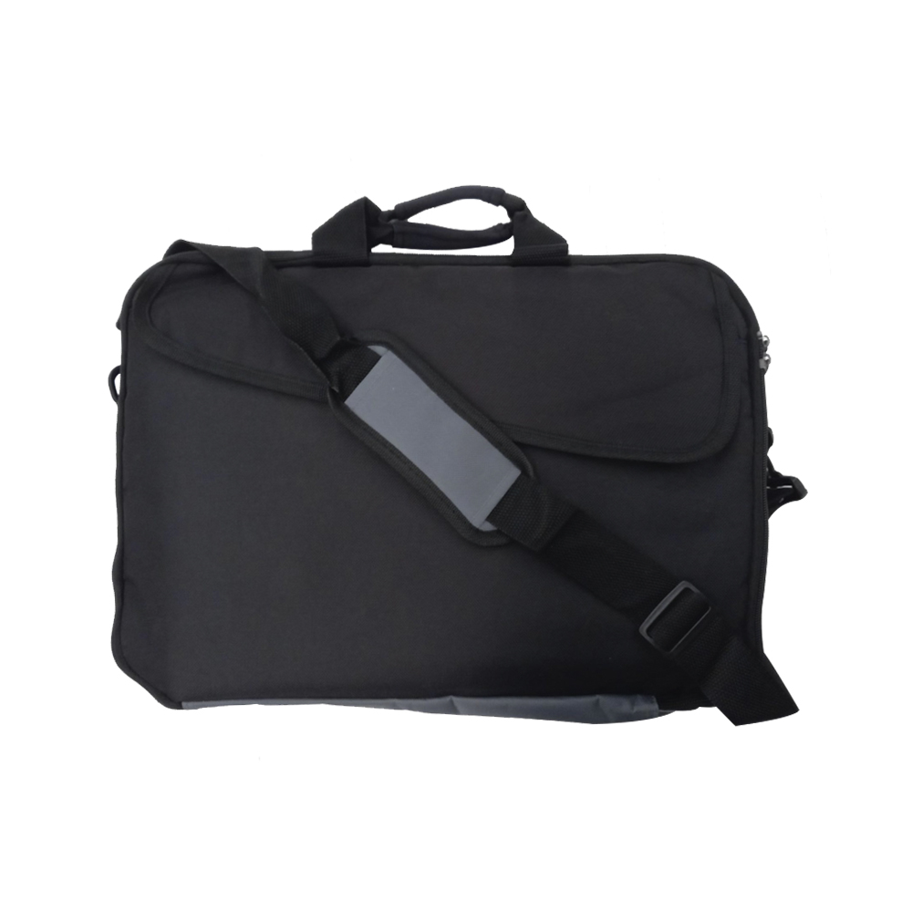 Maletín para laptop, hasta 18", Negro con gris