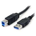 Cable de transferencia de datos StarTech.com USB3SAB6BK - 6 pies USB/USB-B - para PC, Portátil, Servidor - 1