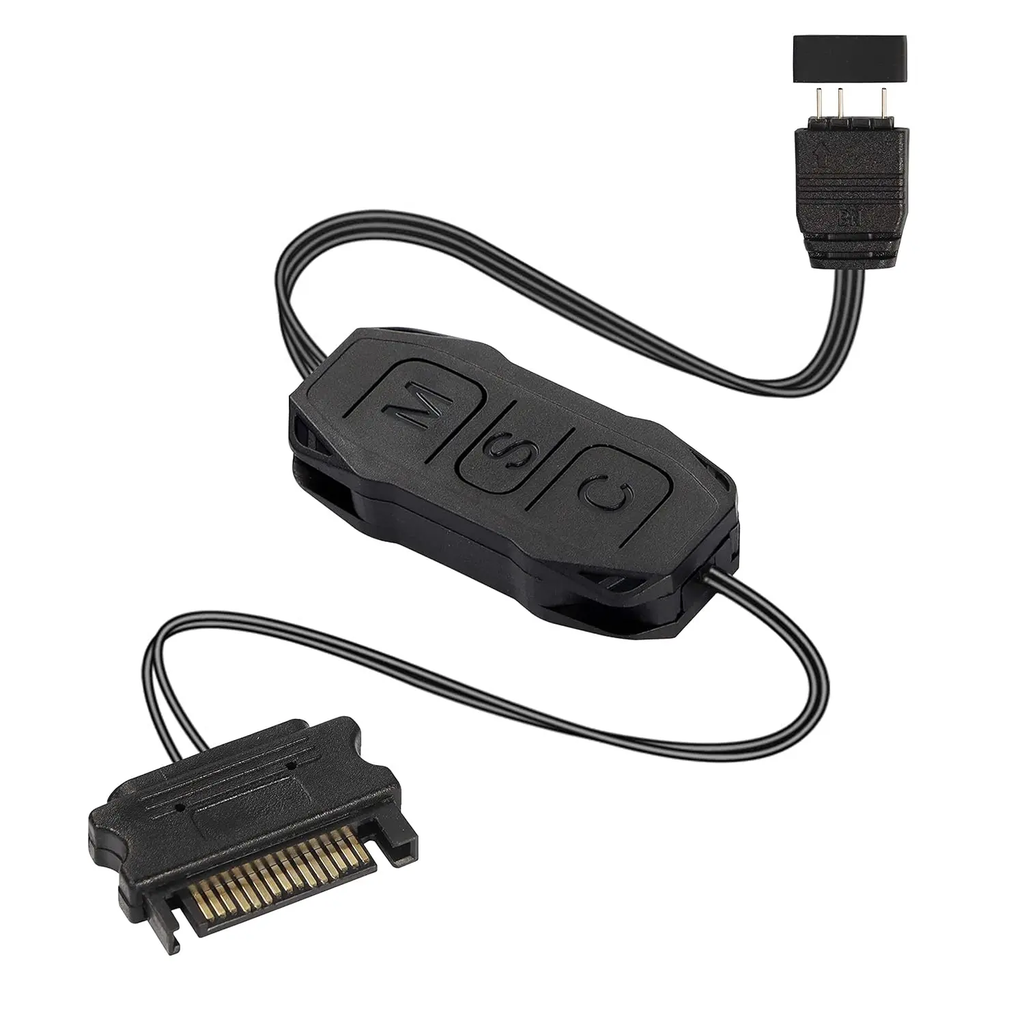 Adaptador ARGB a SATA – Alimentación 5V para Tiras LED, Ventiladores y Accesorios ARGB, Compatible con PC Gaming y Fuentes SATA