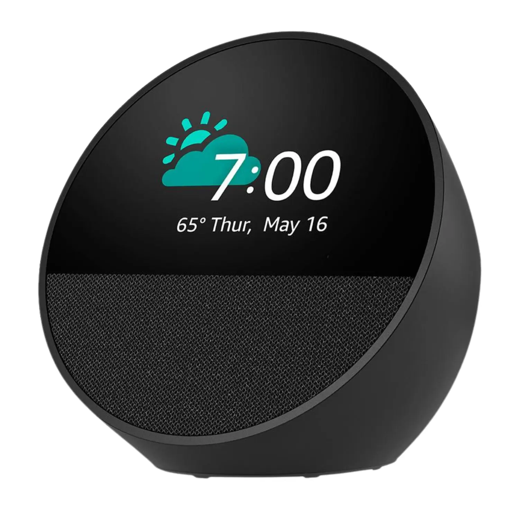 Amazon Echo Spot (Modelo 2024) Reloj Despertador Inteligente con Alexa - Black (BV84J9)