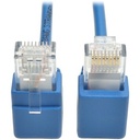 Tripp Lite Right-Angle Cat6 Gigabit Snagless Molded Slim UTP Ethernet Cable (RJ45 M/M) Blue 2 ft. (0.61 m)