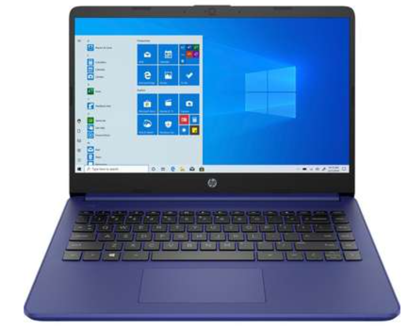 Refurbished HP Laptop 14-fq0040nr 14" TS AMD 3020e AMD Radeon™ Graphics 4 GB RAM 64 GB eMMC W10 Home in S mode BT Webcam Indigo blue Grade  B