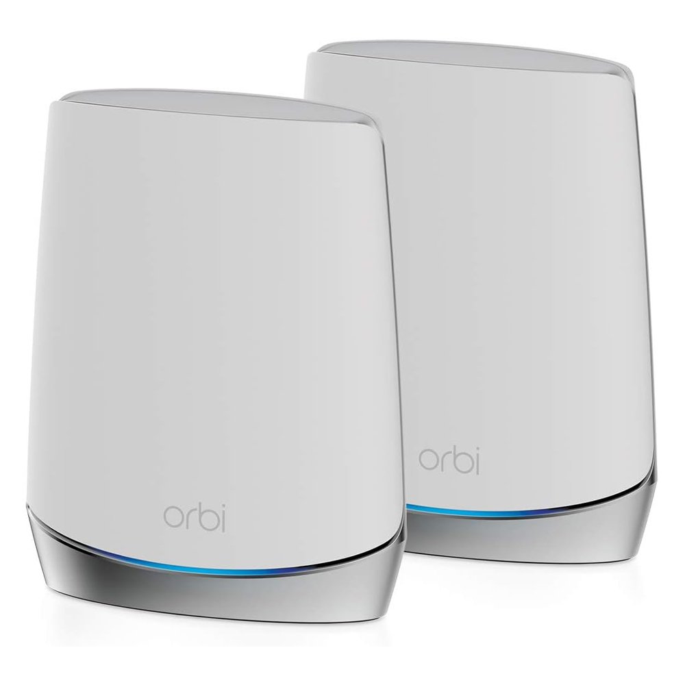 NETGEAR Orbi Whole Home Sistema WiFi 6 de Malla de Tres Bandas (RBK752) - Enrutador con 1 Extensor de satélite | Cobertura de hasta 5.000 pies Cuadrados, 40 Dispositivos | AX4200 (hasta 4.2 Gbps)