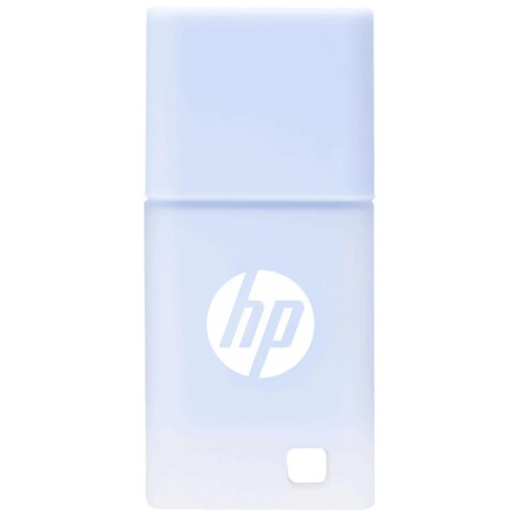 Memoria USB 64GB HP v168b Azul Pastel | Ref. HPFD168B-64 | USB 2.0 | Cuerpo de Goma Antigolpes | Nueva Sellada | Para Respaldo Masivo, Universidad y Oficina