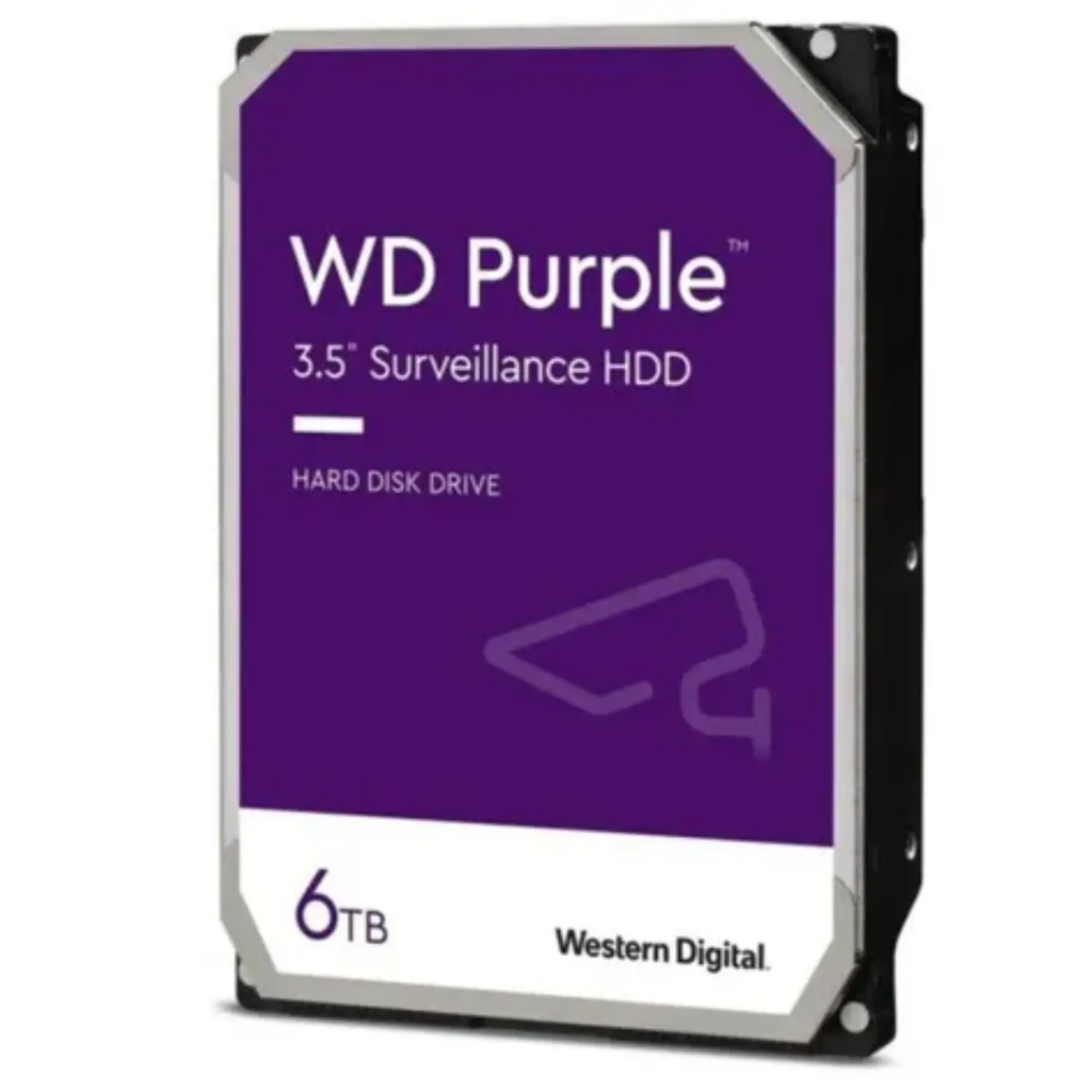 WD Purple 6TB WD64PURZ – Disco Duro 3.5" SATA III para Videovigilancia 24/7, Optimizado para DVR y NVR, AllFrame Technology